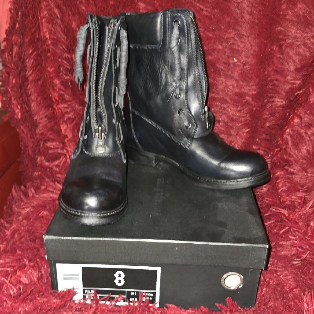 Stylish Black Combat Boots